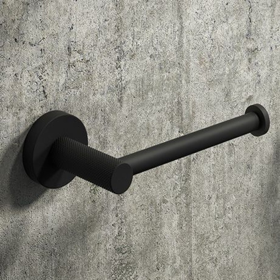 Toilet Roll Holders * | Arezzo Industrial Style Matt Black Toilet Roll Holder