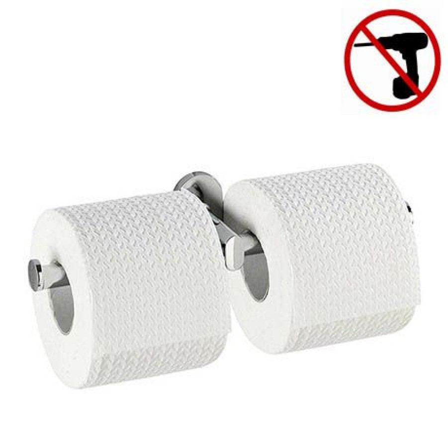 Toilet Roll Holders * | Wenko Power-Loc Duo Puerto Rico Spare Toilet Roll Holder 22293100