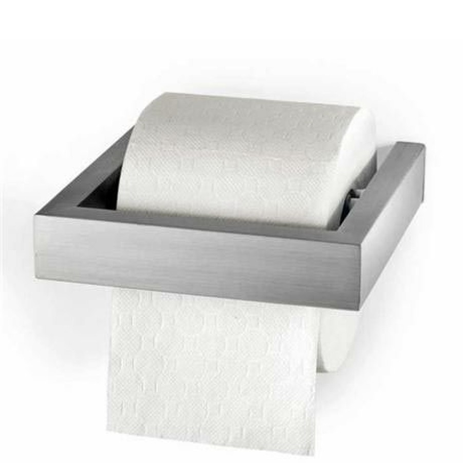 Toilet Roll Holders * | Zack Linea Wall Mounted Toilet Roll Holder Stainless Steel 40386