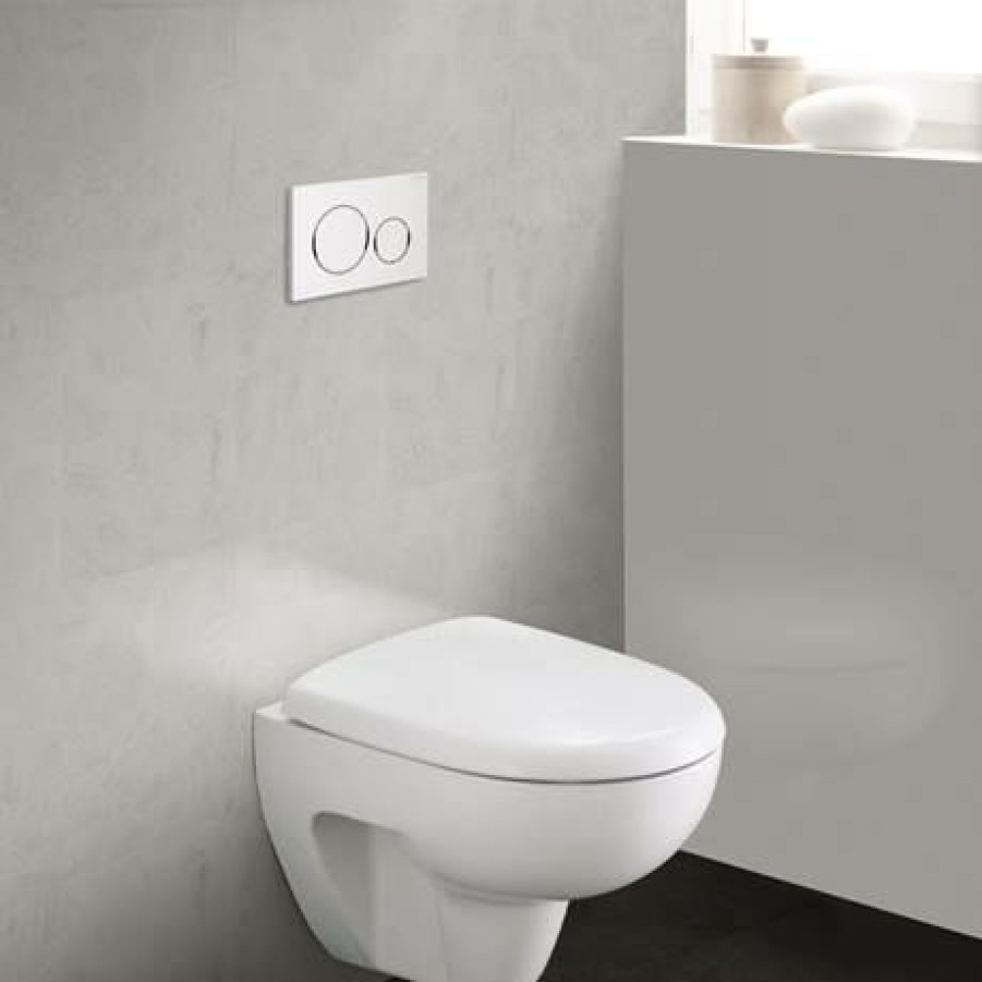 Toilet Cisterns & Parts * | Geberit Sigma 20 White Flush Plate For Up320/Up720 Cistern 115.882.Kj.1