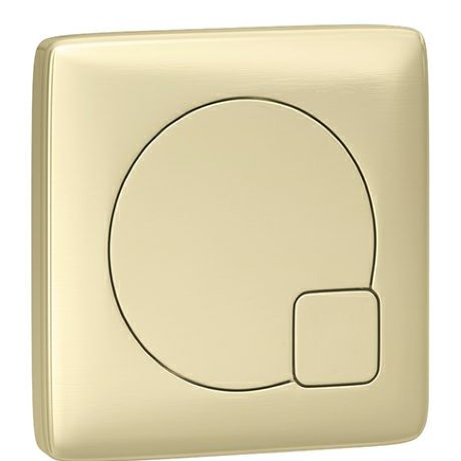 Toilet Cisterns & Parts * | Arezzo Modern Brushed Brass Square Flush Plate 70 X 70Mm