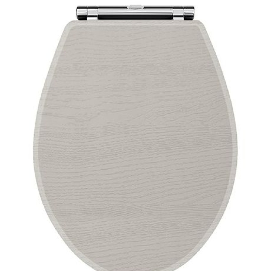 Toilet Cisterns & Parts * | York Grey Top Fixing Soft Close Toilet Seat