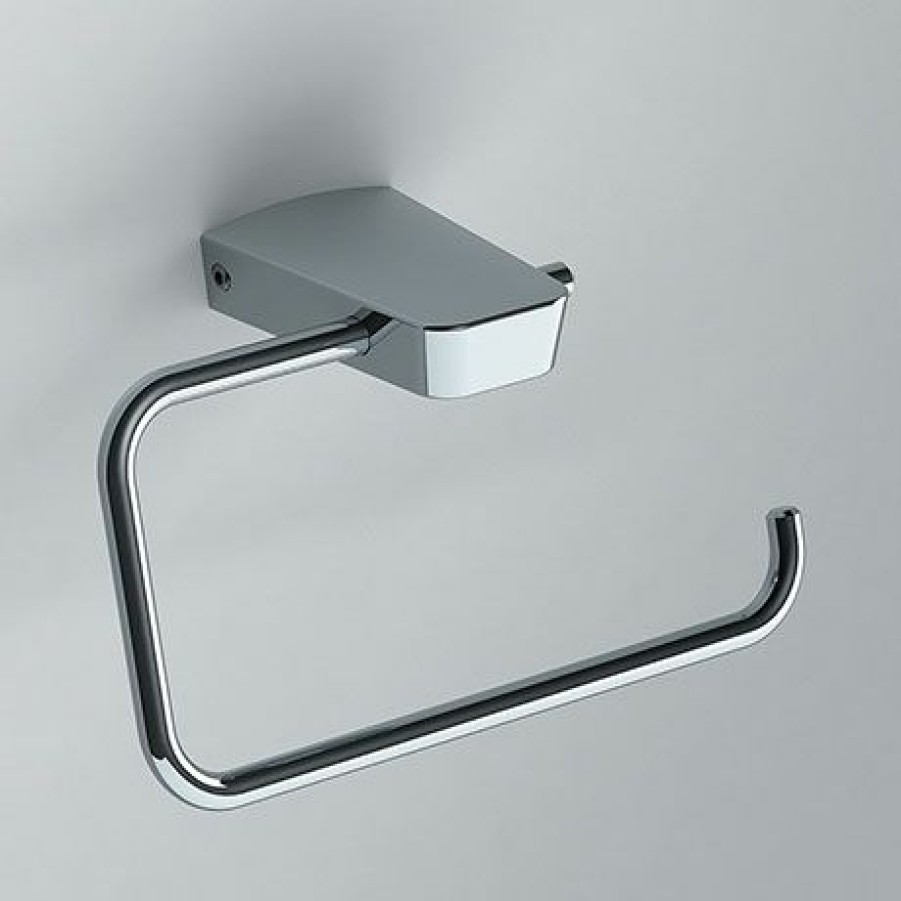 Toilet Roll Holders * | Venice Square Chrome Toilet Roll Holder