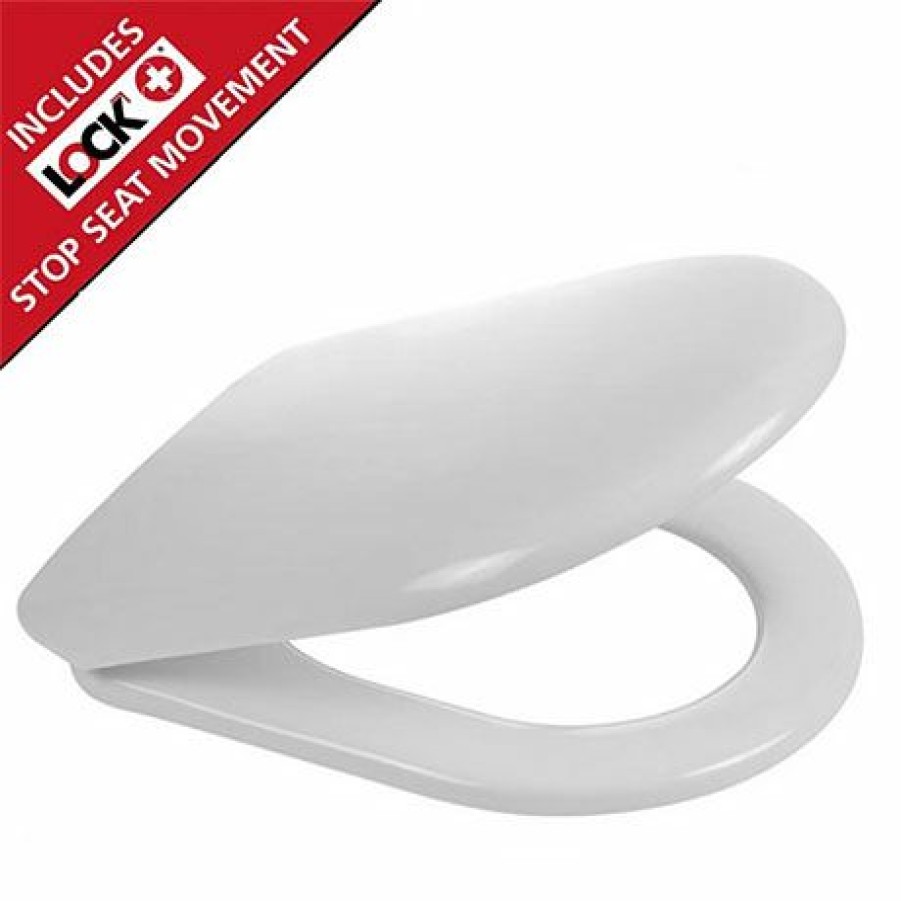 Toilet Cisterns & Parts * | Wirquin Maestro Lock+ Toilet Seat With Soft Close Metal Hinges