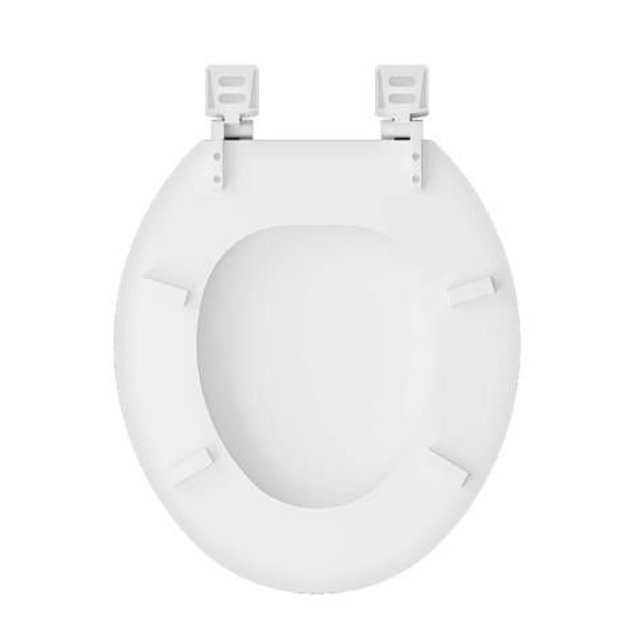 Toilet Cisterns & Parts * | Traditional Style White Wooden Toilet Seat Wts001