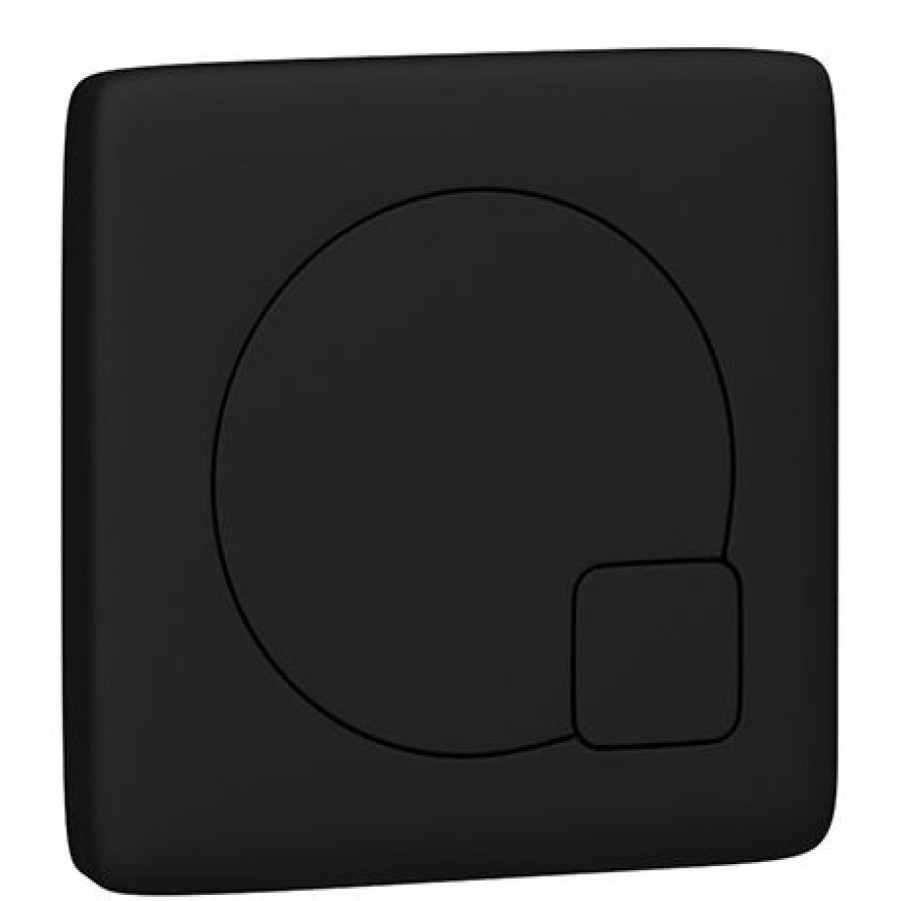 Toilet Cisterns & Parts * | Arezzo Modern Matt Black Square Flush Plate 70 X 70Mm