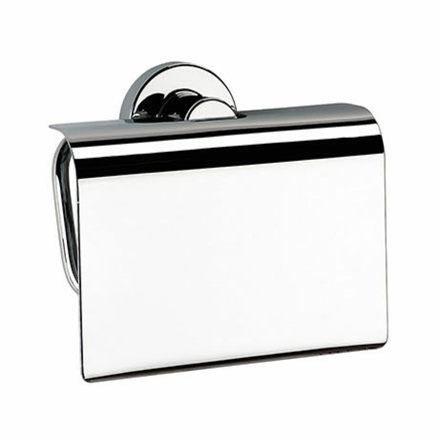 Toilet Roll Holders * | Venice Chrome Toilet Roll Holder With Cover