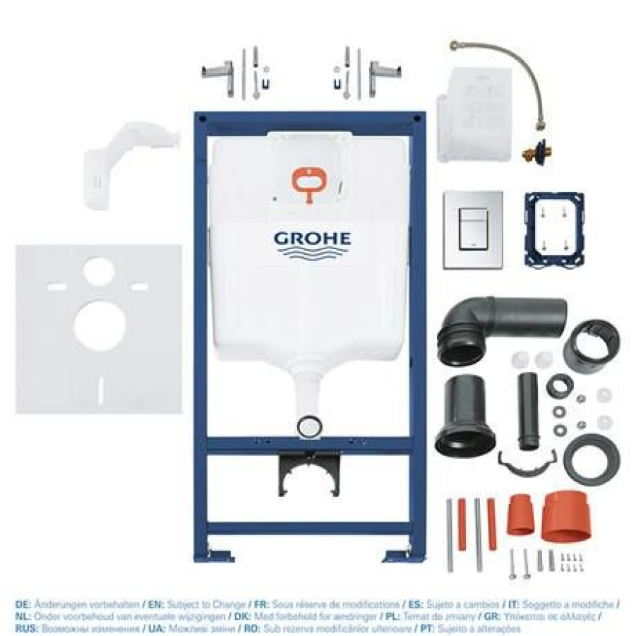 Wall Hung Toilet Frames * | Grohe Rapid Sl Fresh 1.13M 4 In 1 Set Low Noise Support Frame For Wall Hung Wc 38827000