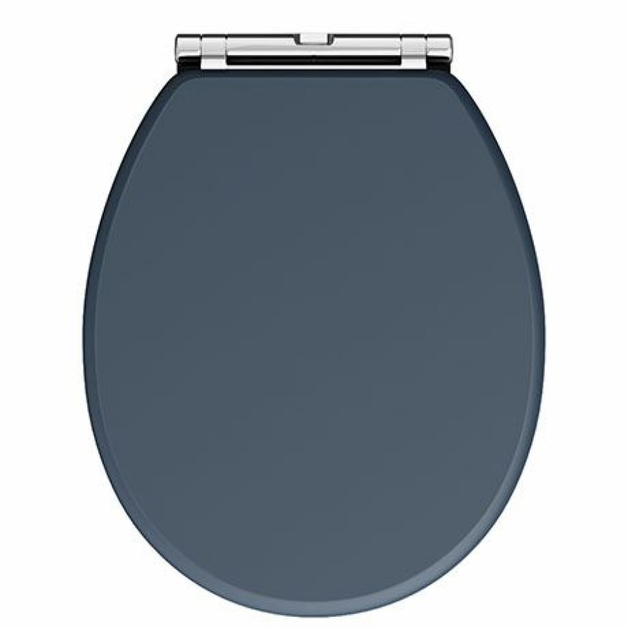 Toilet Cisterns & Parts * | Chatsworth Blue Soft Close Toilet Seat