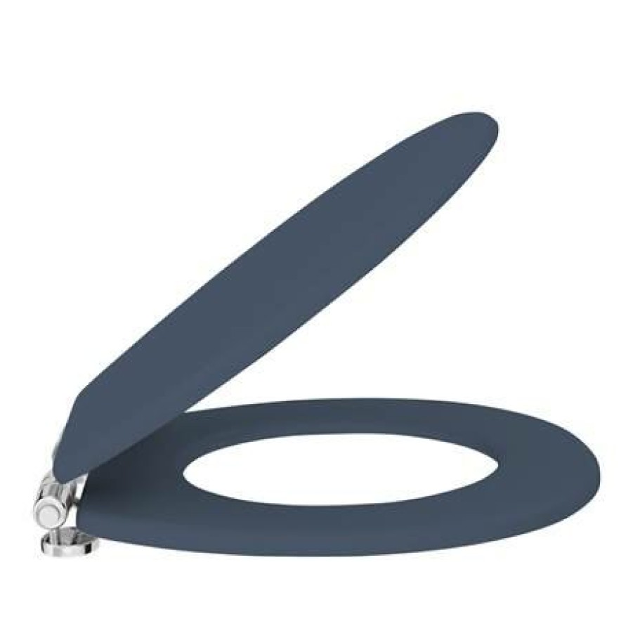 Toilet Cisterns & Parts * | Chatsworth Blue Soft Close Toilet Seat