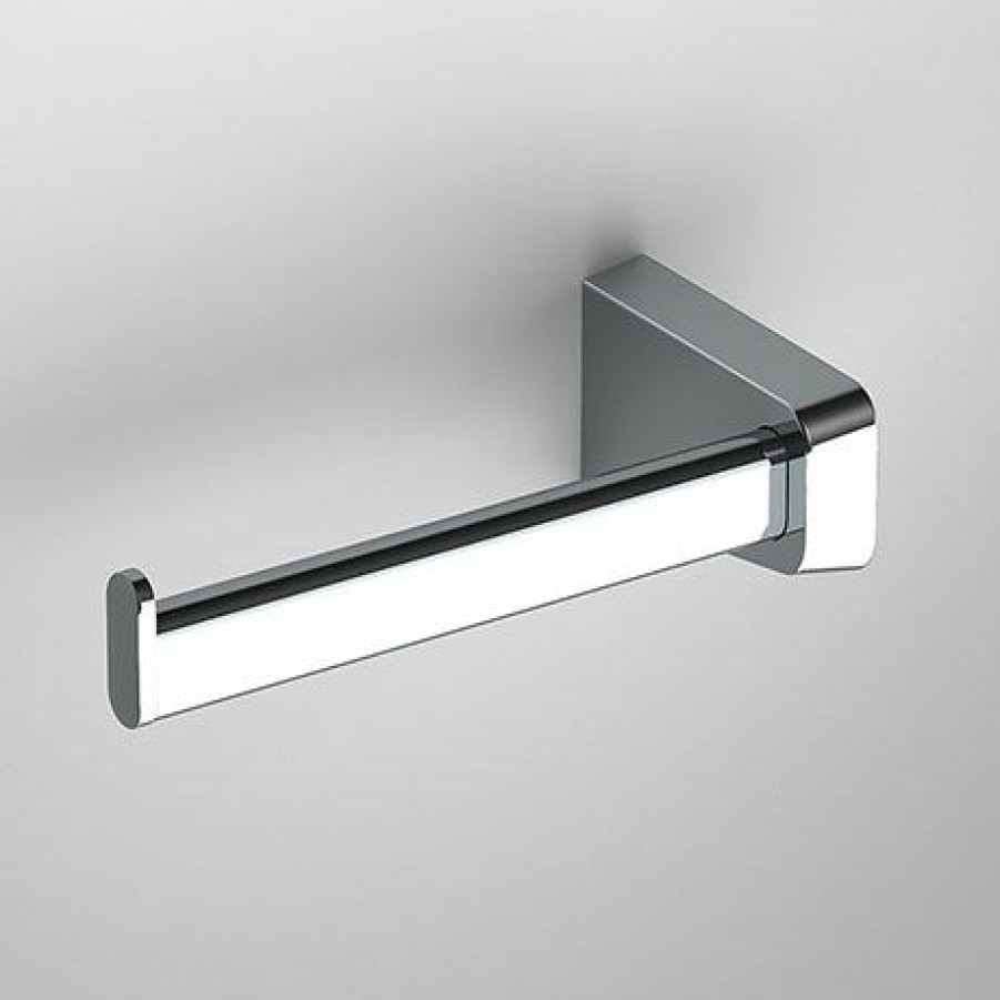 Toilet Roll Holders * | Venice Square Chrome Left Hand Toilet Roll Holder