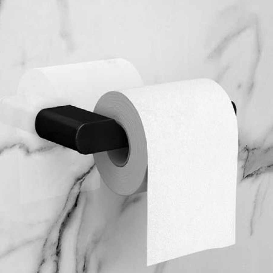 Toilet Roll Holders * | Arezzo Matt Black Toilet Roll Holder