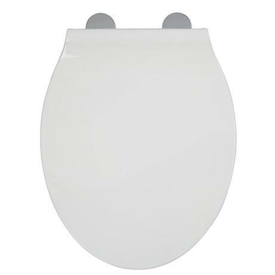 Toilet Cisterns & Parts * | Croydex Flexi-Fix Michigan White Anti-Bacterial Toilet Seat With Soft Close And Quick Release Wl601622H