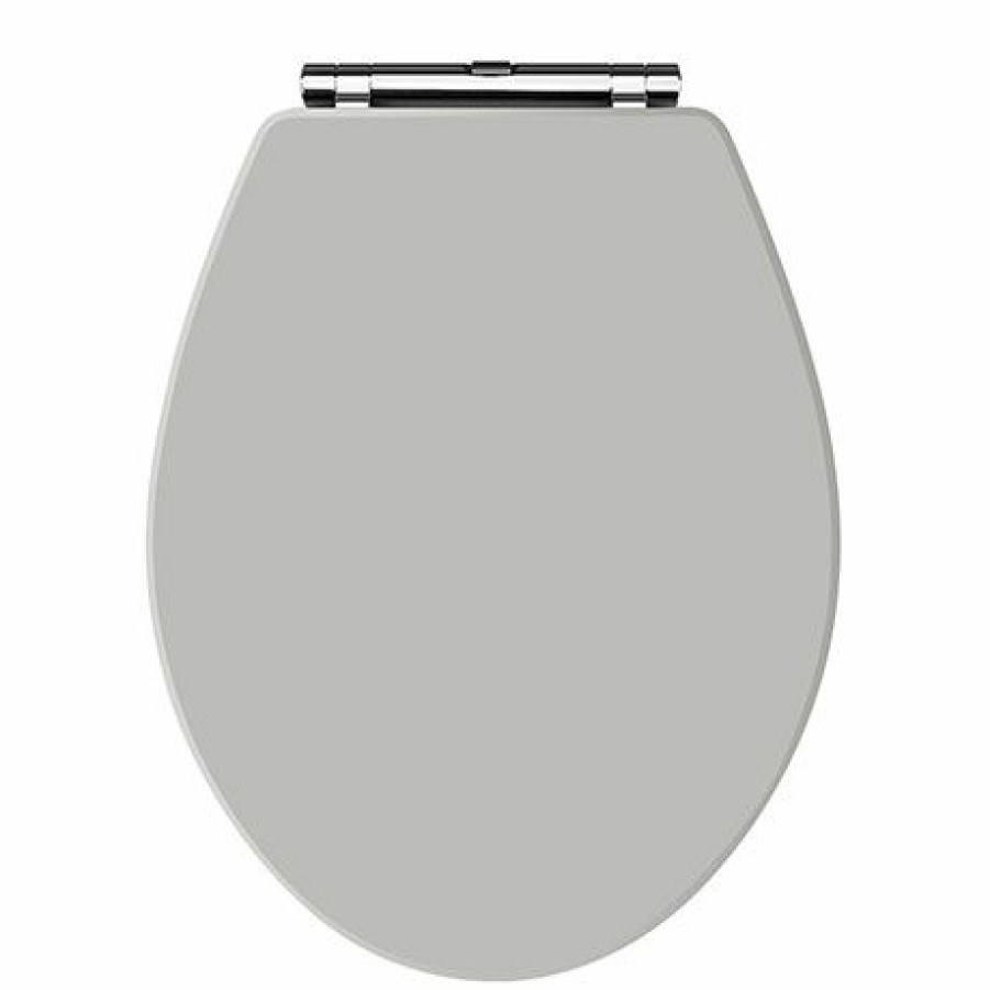 Toilet Cisterns & Parts * | Carlton Stone Grey Wooden Soft Close Toilet Seat