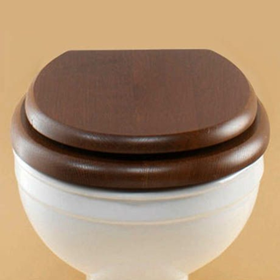 Toilet Cisterns & Parts * | Silverdale Btw Traditional Luxury Mahogany Wooden Toilet Seat