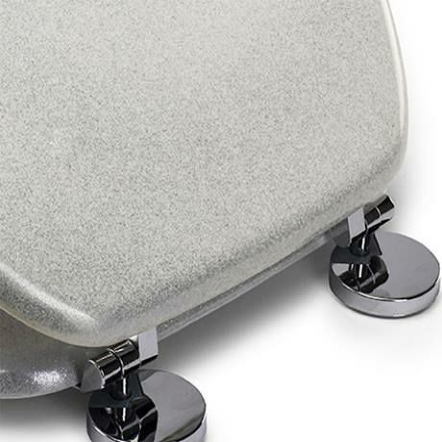 Standard Toilet Seats * | Croydex Flexi-Fix White Quartz Effect Anti-Bacterial Toilet Seat Wl601822H