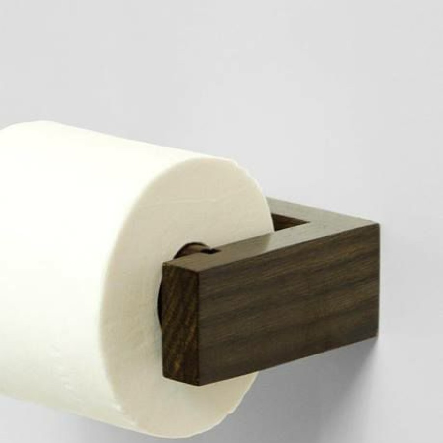 Toilet Roll Holders * | Slimline Toilet Roll Holder Dark Oak